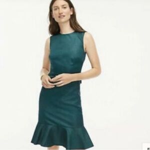 J. Crew Emerald Green Dress/tie back/St. Patrick’s Day/ Event Dress Sz 10